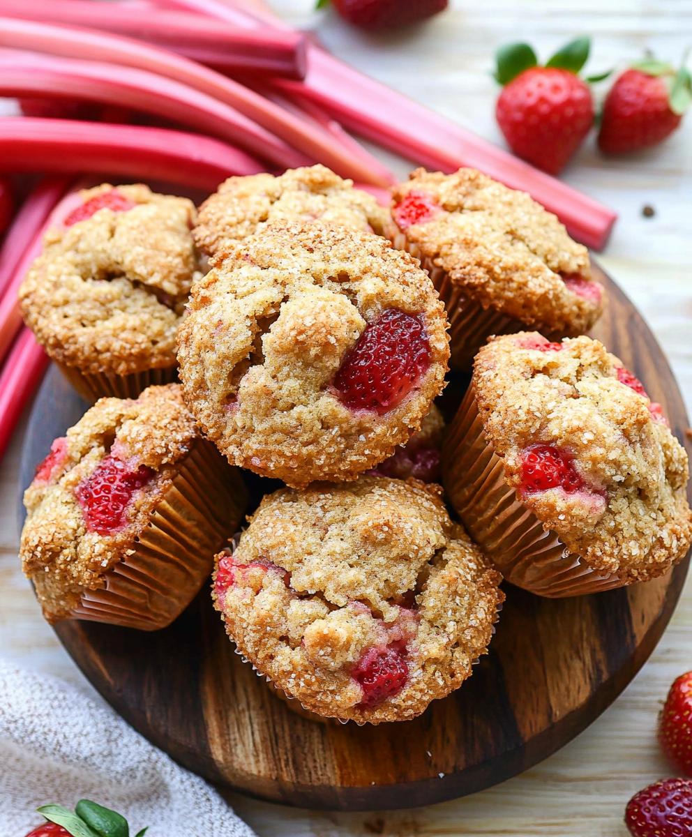Strawberry Rhubarb Muffins Recipe