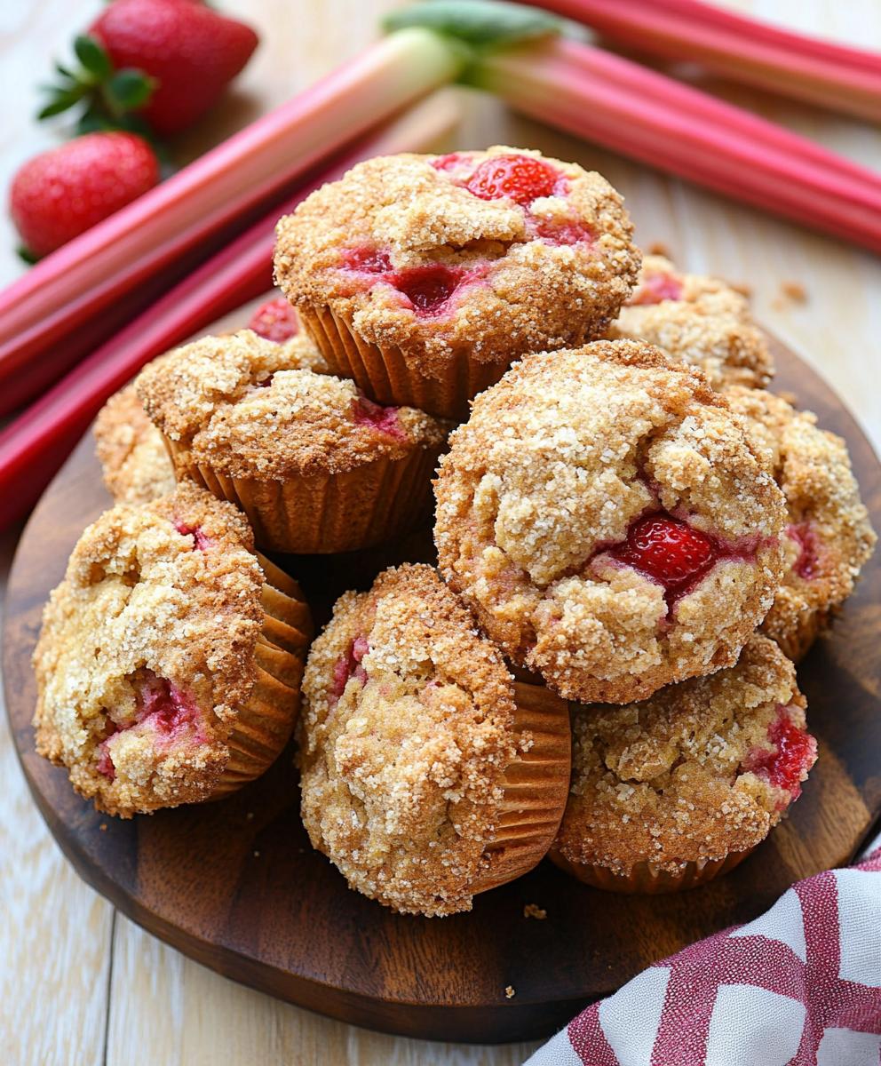 Strawberry Rhubarb Muffins Recipe