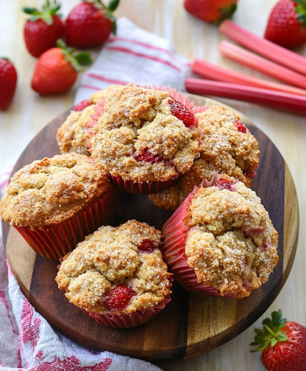 Strawberry Rhubarb Muffins Recipe