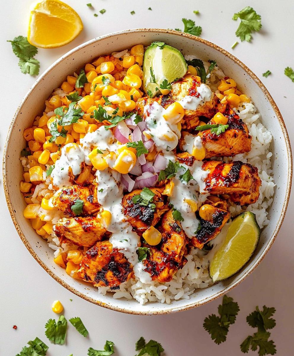 Street Corn Chicken Rice Bowl Recipe