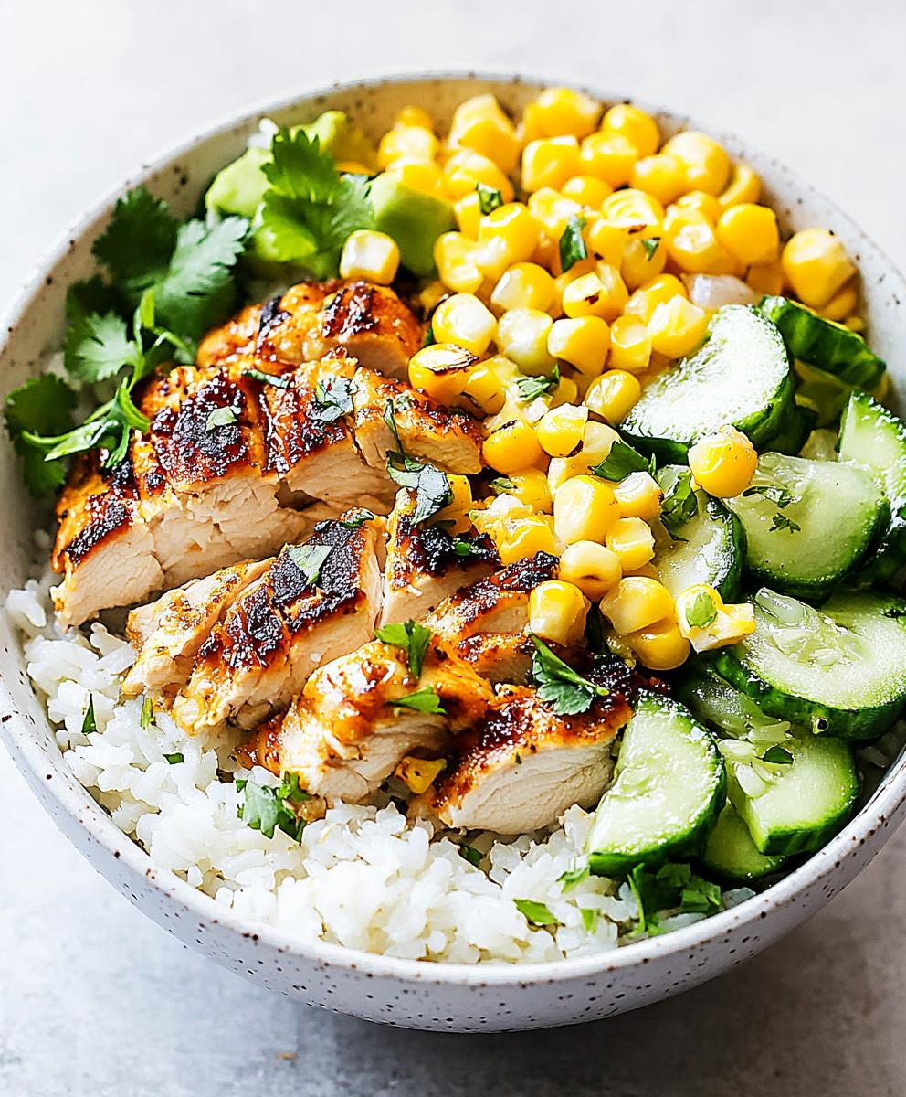 Street Corn Chicken Rice Bowl Recipe