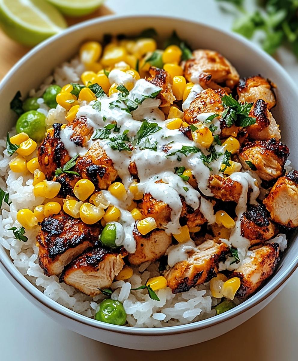 Street Corn Chicken Rice Bowl Recipe