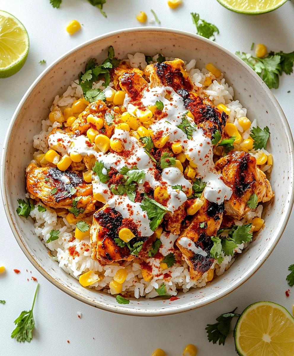 Street Corn Chicken Rice Bowl Recipe