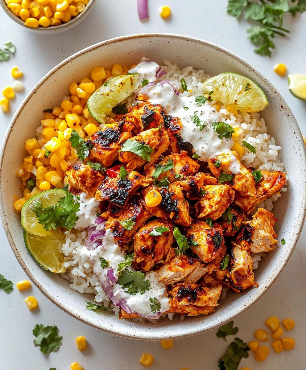 Street Corn Chicken Rice Bowl Recipe