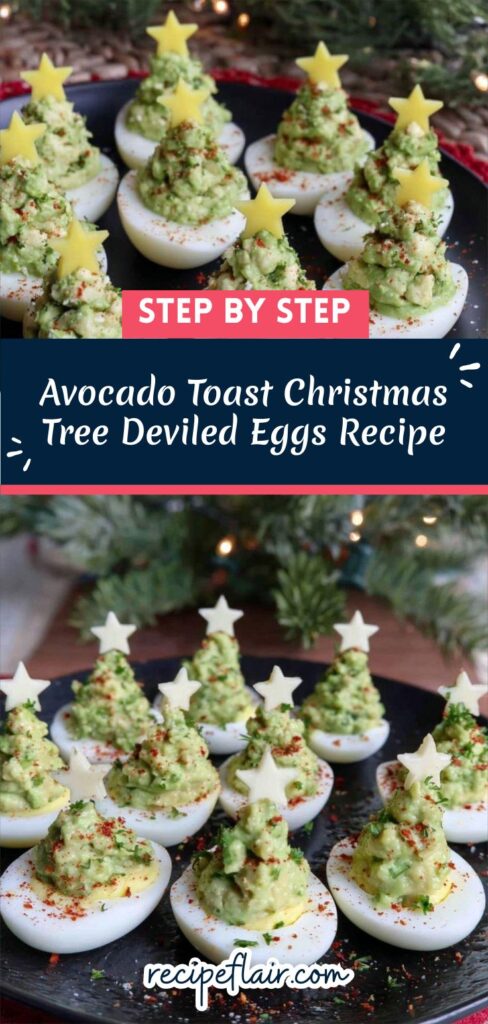 Avocado Toast Christmas Tree Deviled Eggs Recipe
