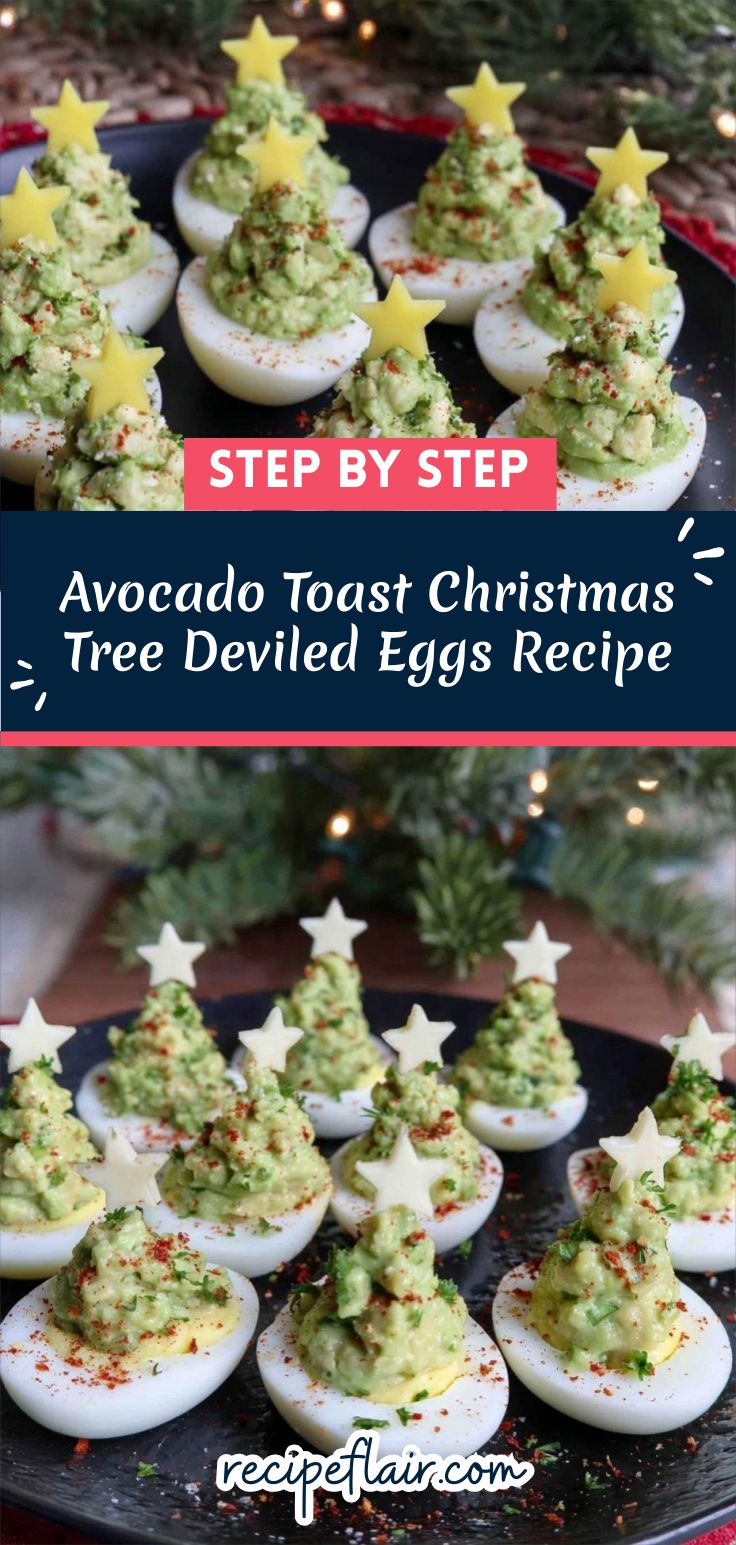 Avocado Toast Christmas Tree Deviled Eggs Recipe