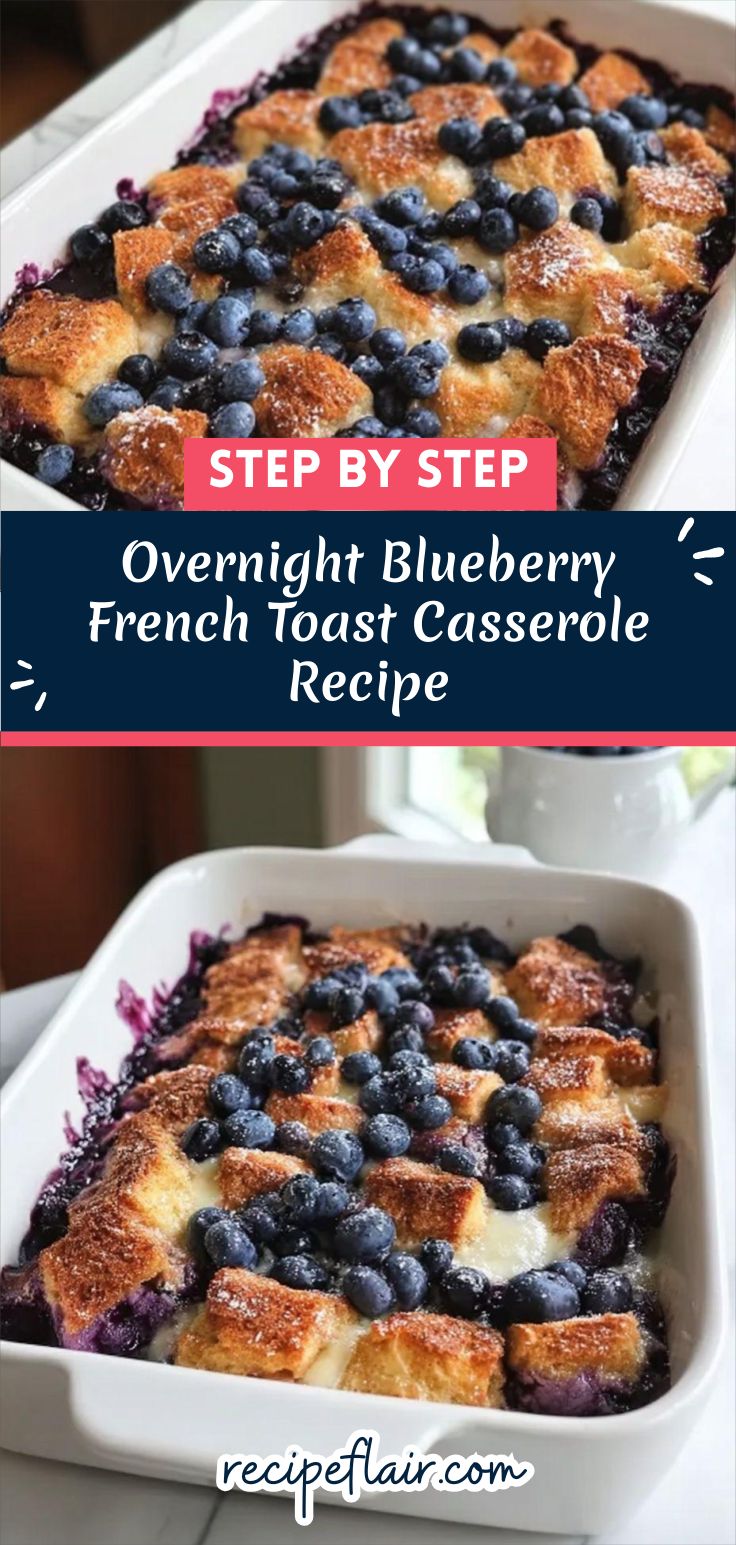 Overnight Blueberry French Toast Casserole Recipe