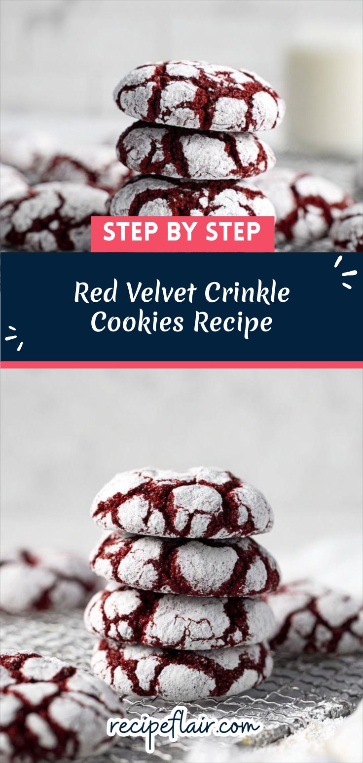 Red Velvet Crinkle Cookies Recipe