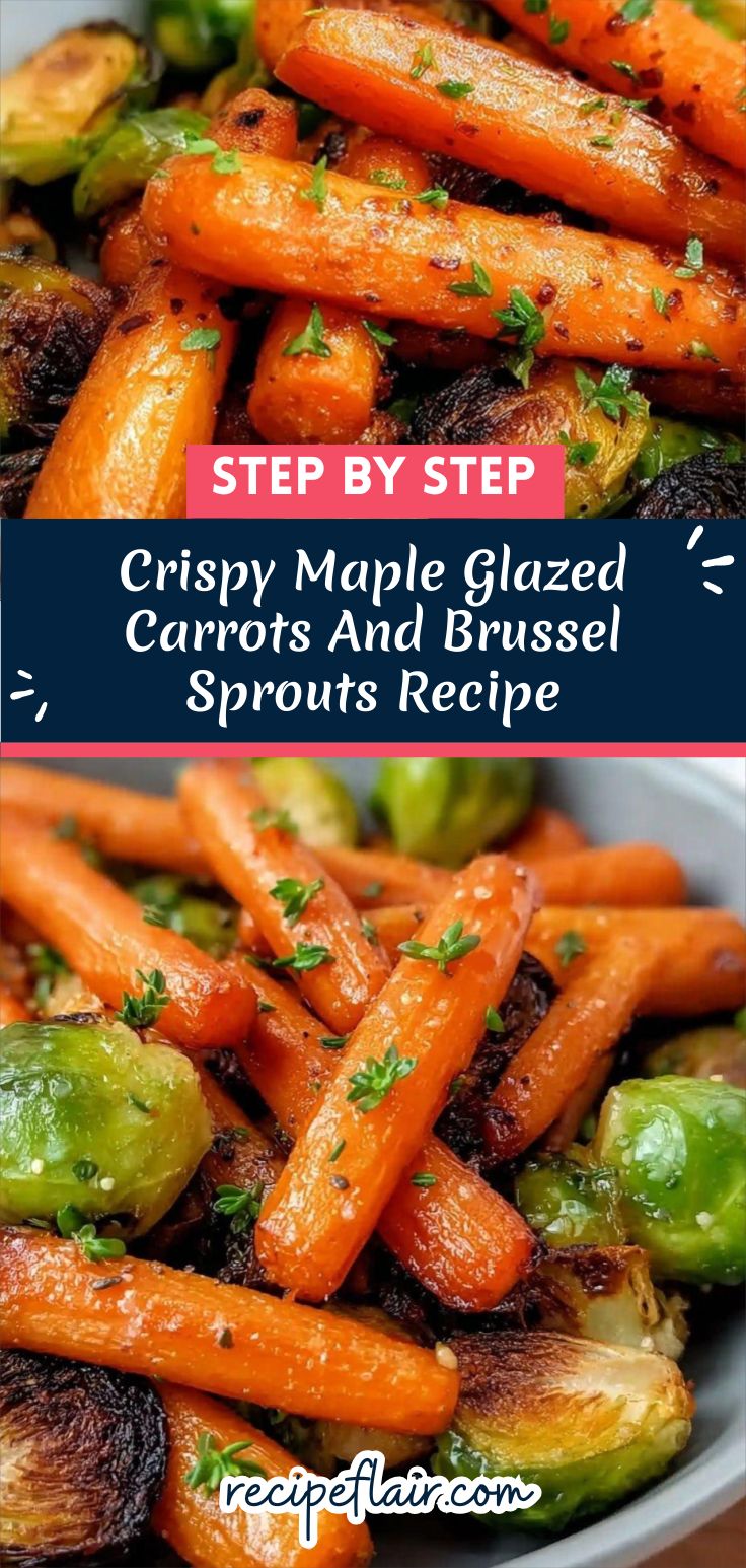 Crispy Maple Glazed Carrots And Brussel Sprouts Recipe
