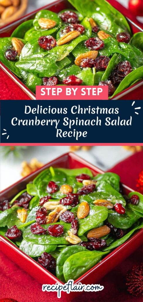 Delicious Christmas Cranberry Spinach Salad Recipe
