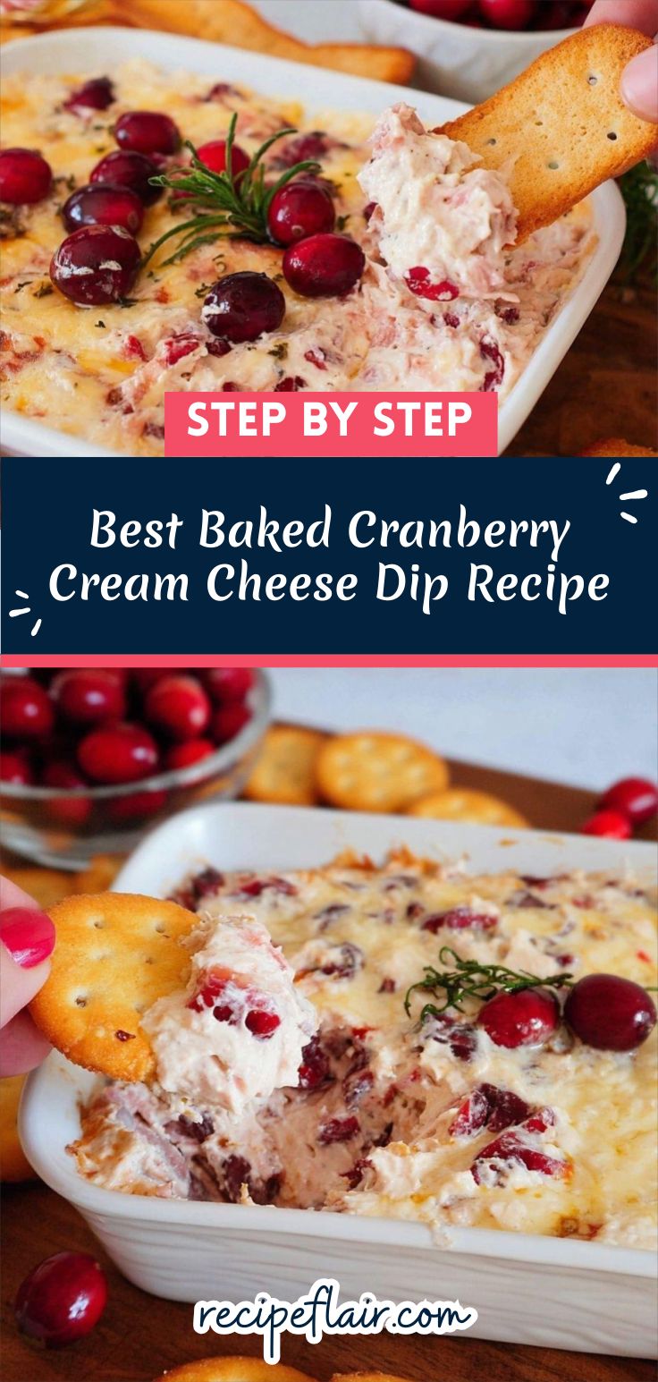 Best Baked Cranberry Cream Cheese Dip Recipe