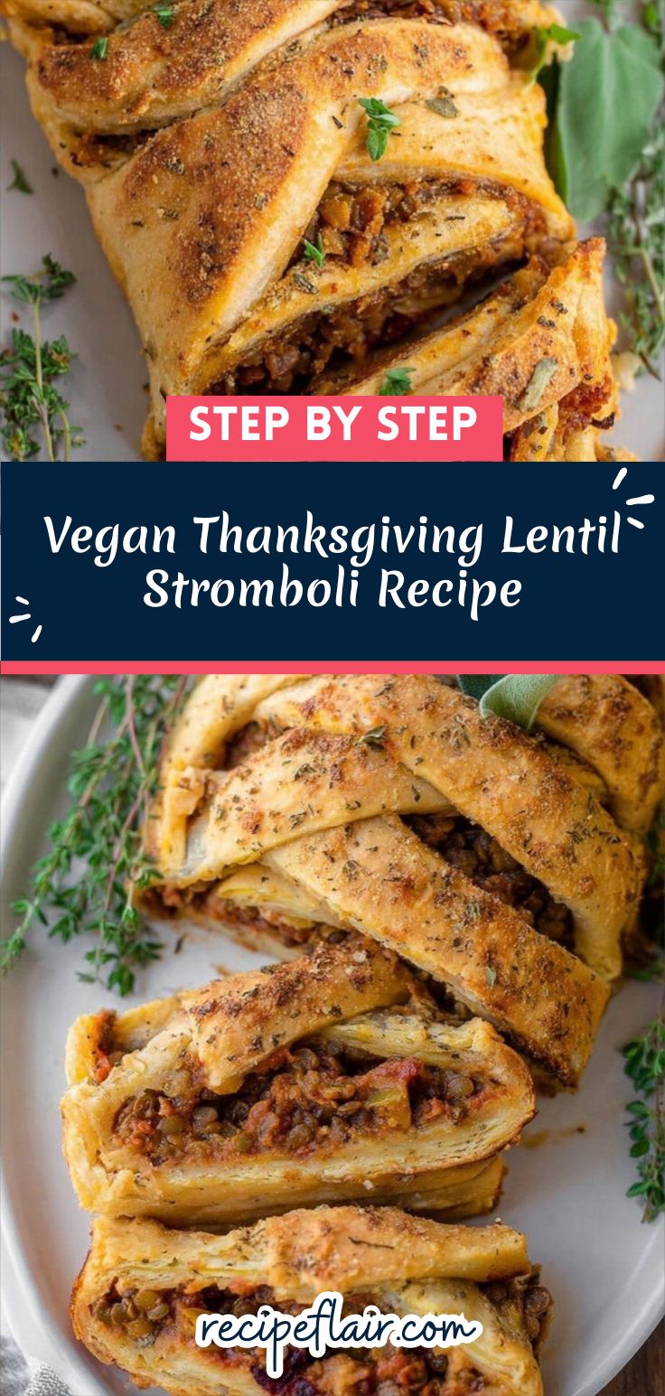 Vegan Thanksgiving Lentil Stromboli Recipe