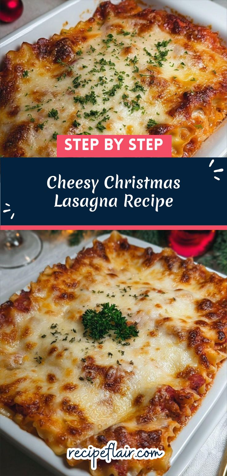 Cheesy Christmas Lasagna Recipe