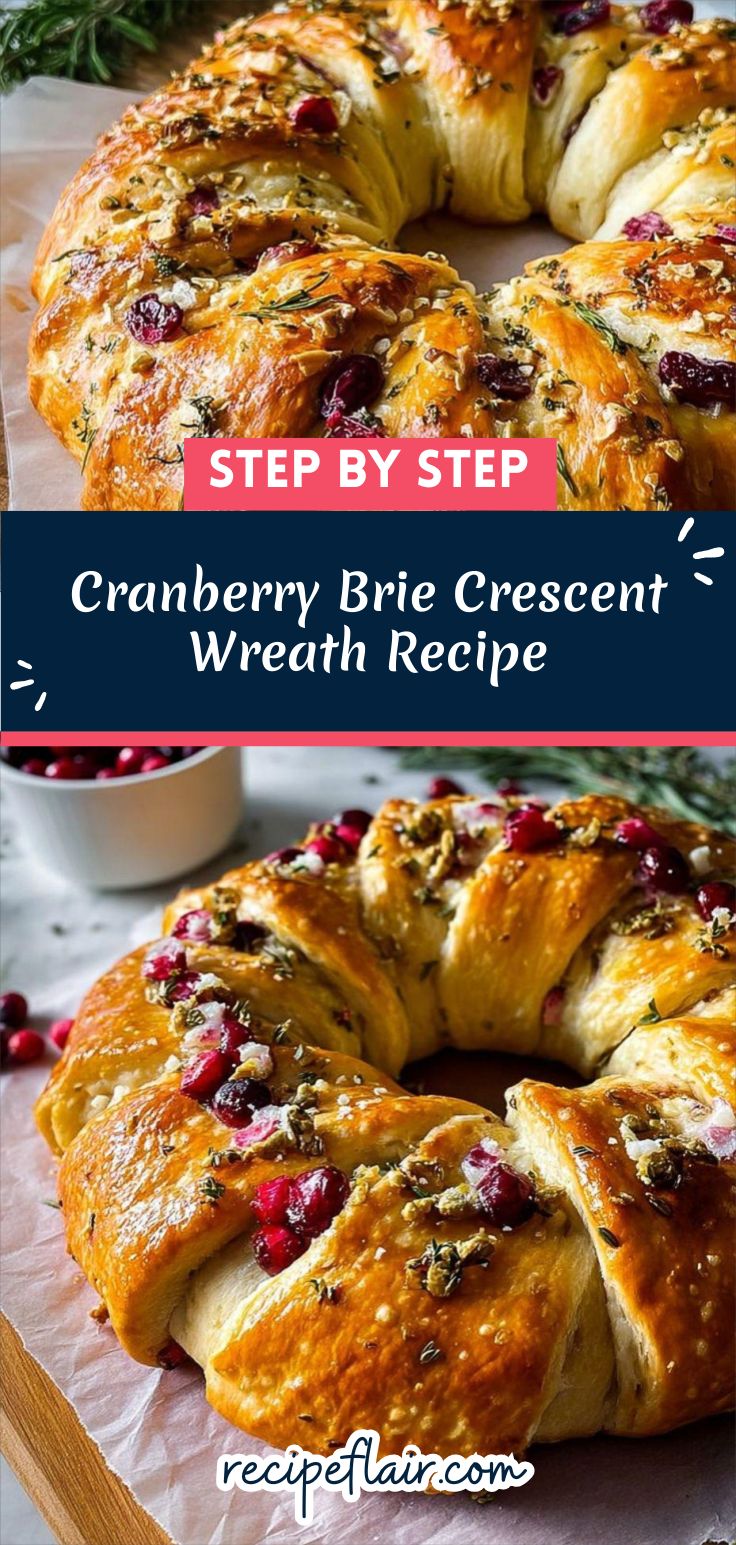 Cranberry Brie Crescent Wreath Recipe