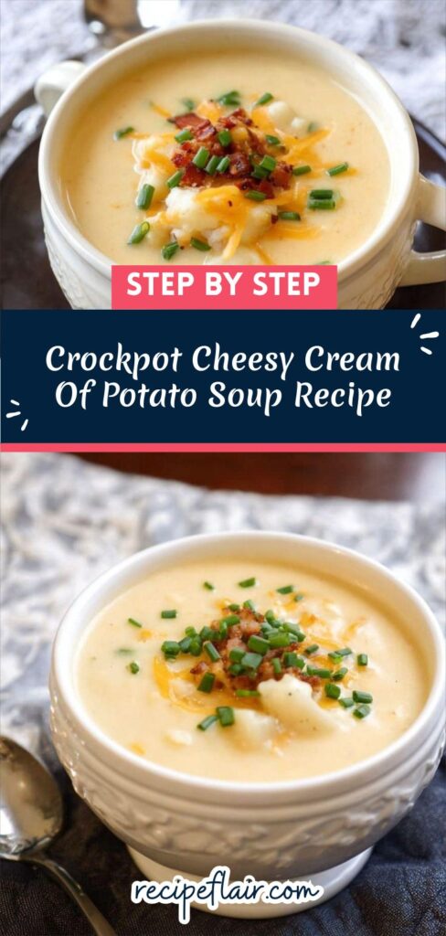 Crockpot Cheesy Cream Of Potato Soup Recipe