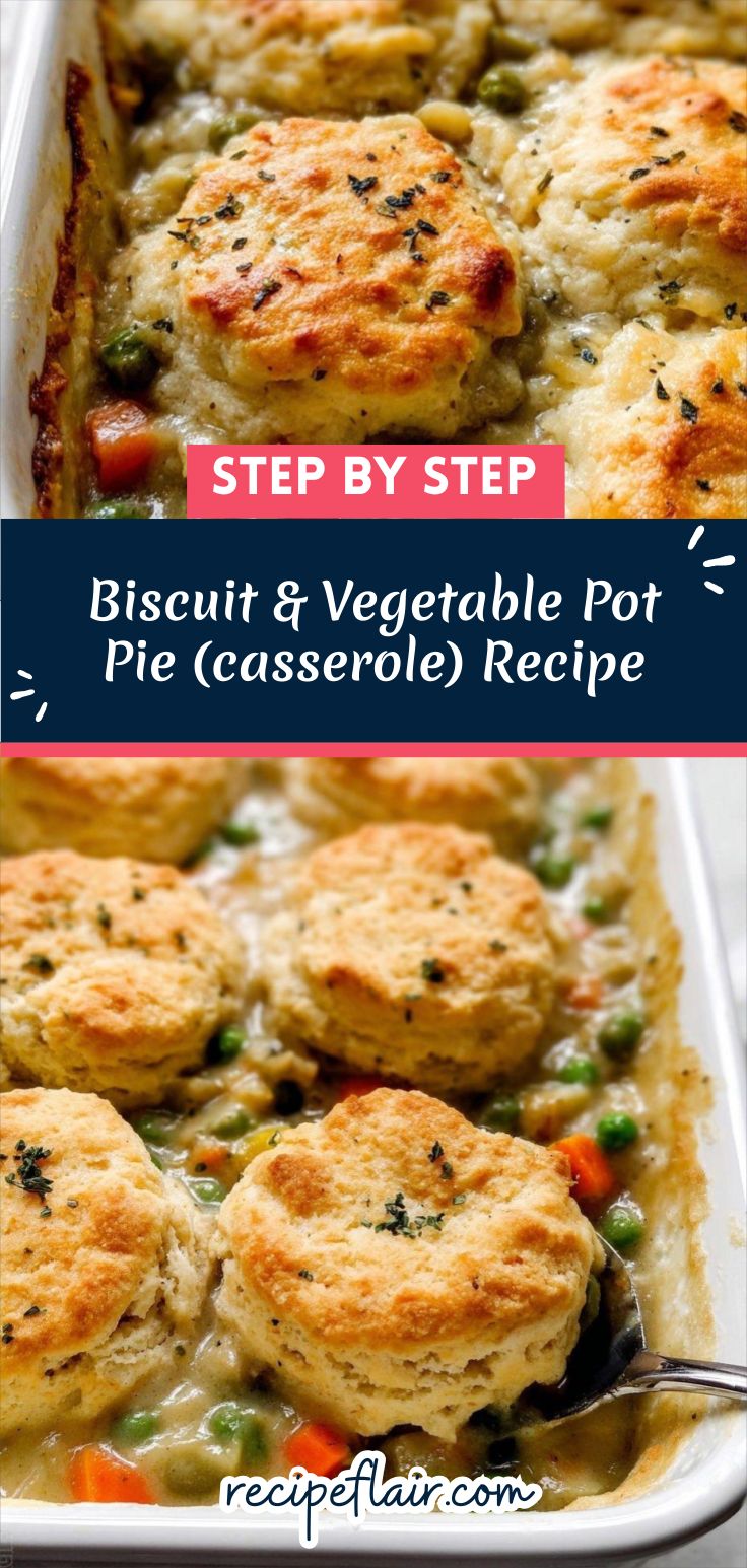 Biscuit & Vegetable Pot Pie (casserole) Recipe