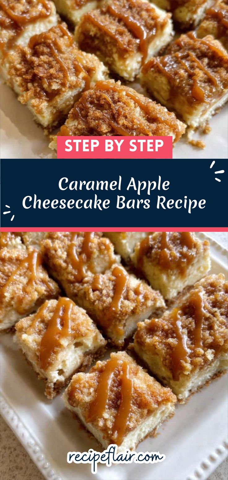 Caramel Apple Cheesecake Bars Recipe