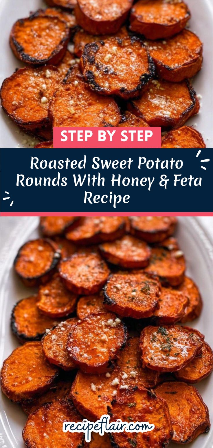 Roasted Sweet Potato Rounds With Honey & Feta Recipe