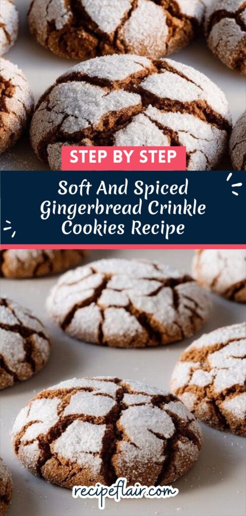 Soft And Spiced Gingerbread Crinkle Cookies Recipe