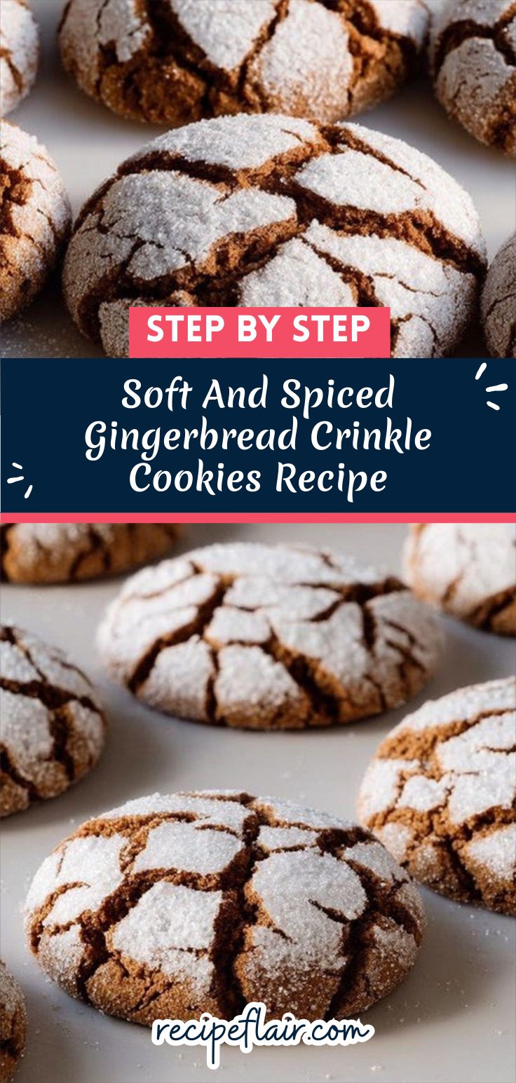 Soft And Spiced Gingerbread Crinkle Cookies Recipe