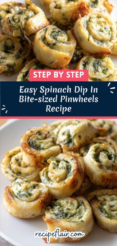 Easy Spinach Dip In Bite-sized Pinwheels Recipe