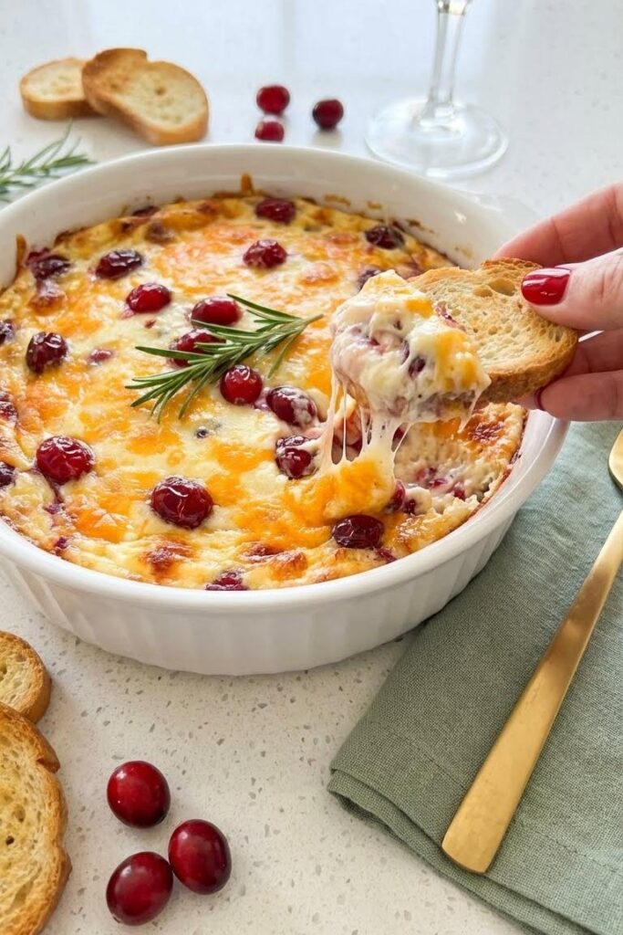 Best Baked Cranberry Cream Cheese Dip Recipe for Christmas