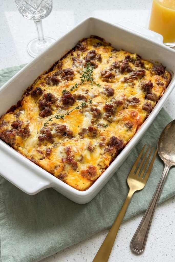 Cozy Christmas Morning Breakfast Casserole Recipe for Families
