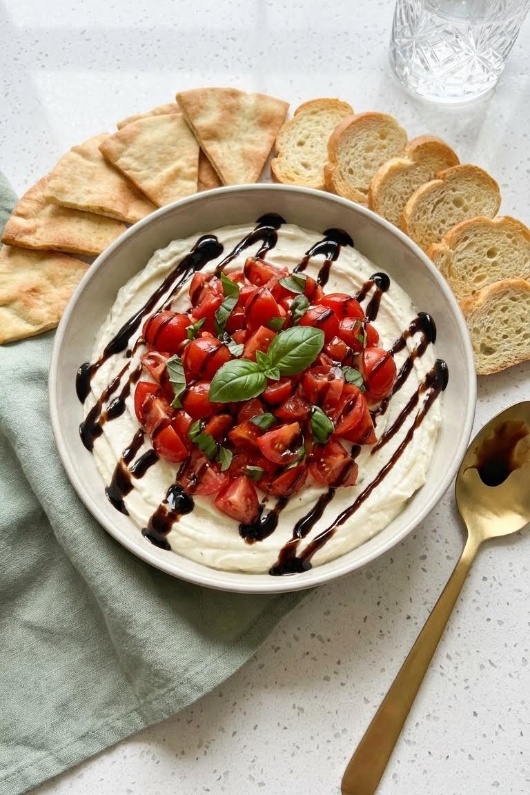 Bruschetta Dip Recipe: Festive Christmas Eve Appetizer Idea