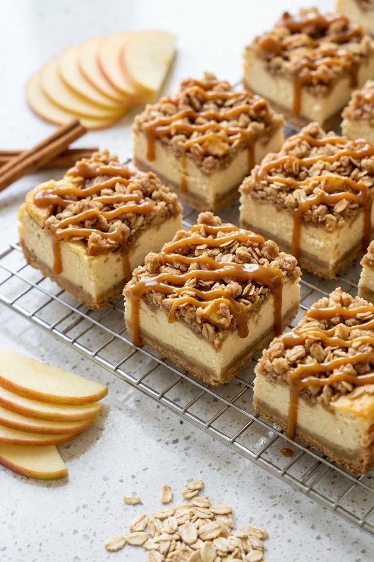 Caramel Apple Cheesecake Bars Recipe | Perfect Thanksgiving Dessert