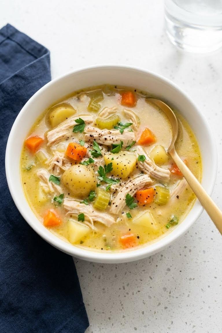 Creamy Chicken Pot Pie Soup Recipe – Best Crockpot Soup Recipes