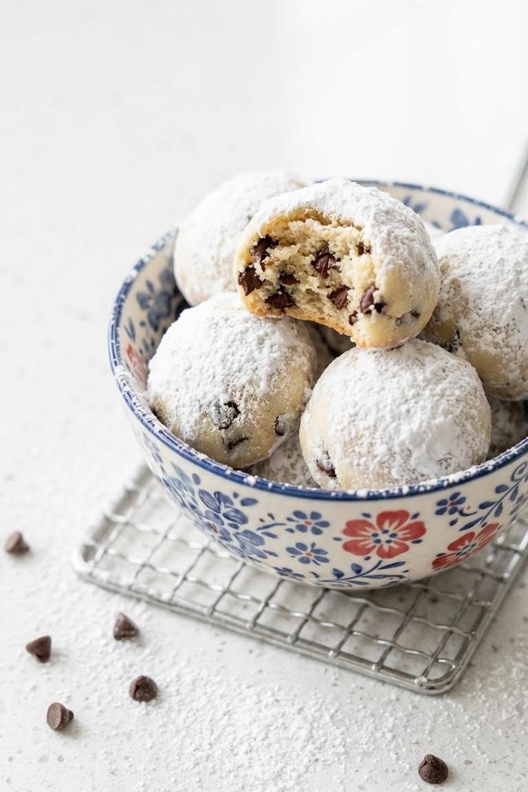 Melt-in-Your-Mouth Snowball Cookies Recipe with Chocolate Chips