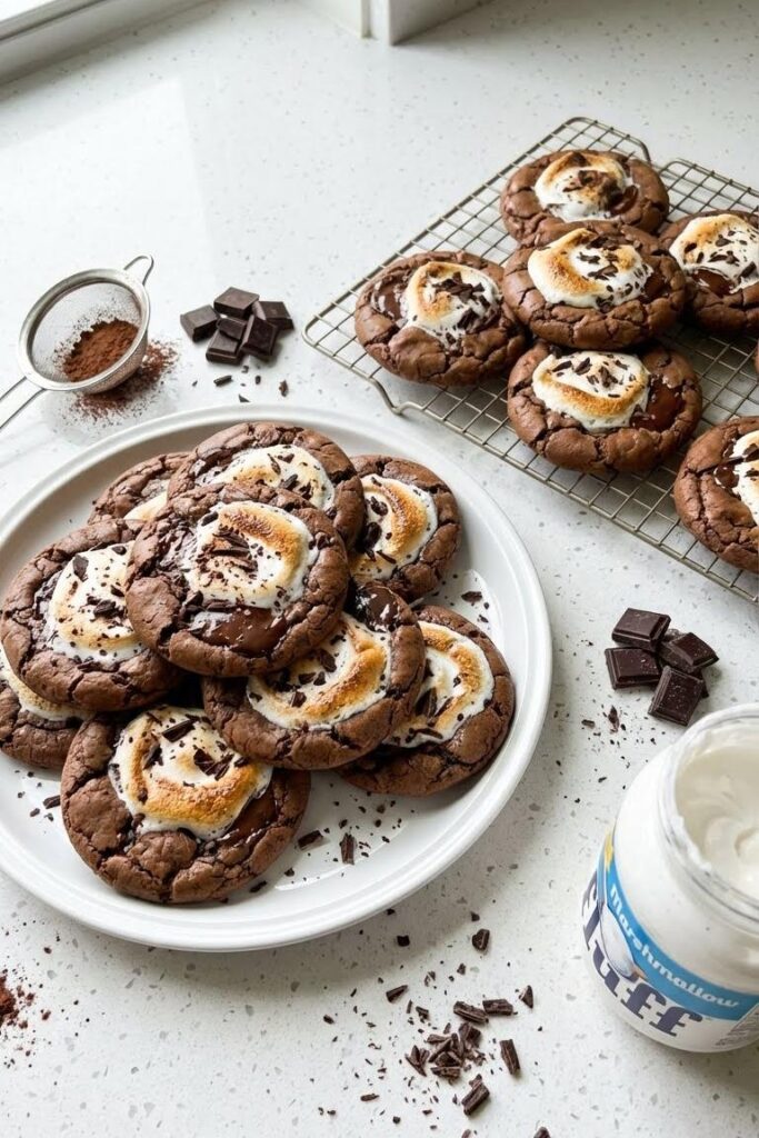 Chocolate Marshmallow Swirl Cookies Recipe for Christmas Magic