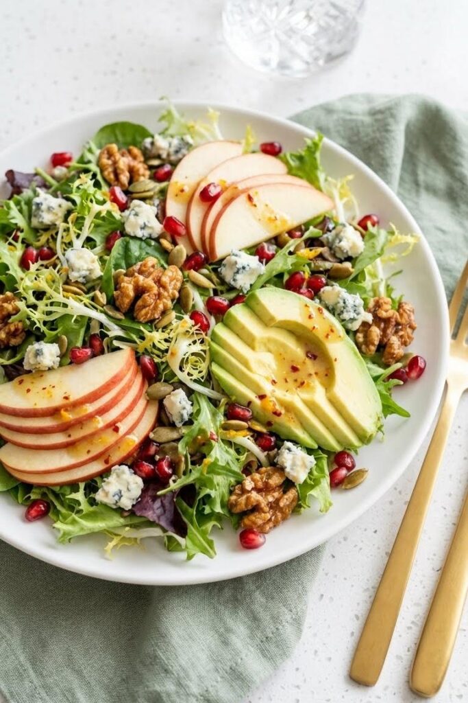 Festive Christmas Salad Recipe With Honey Mustard Dressing Idea