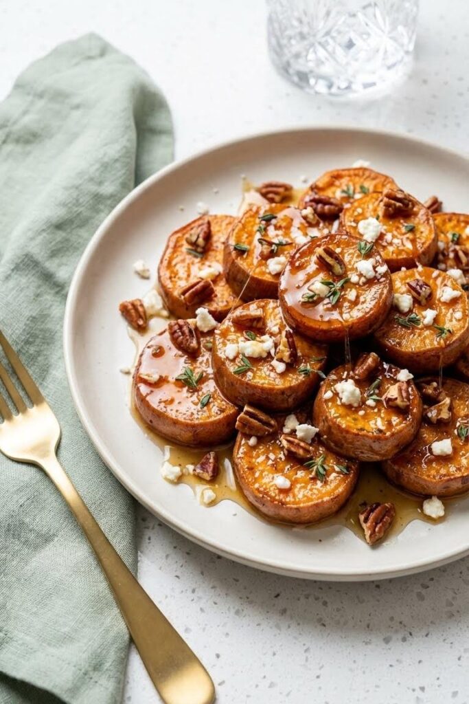 Cinnamon Maple Roasted Sweet Potatoes Recipe for Christmas Dinner