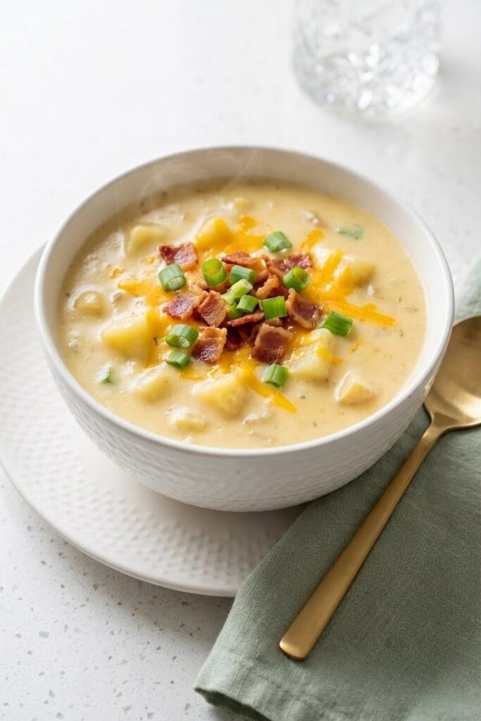 Cozy Crockpot Potato Soup Recipe With Cheesy Creamy Comfort