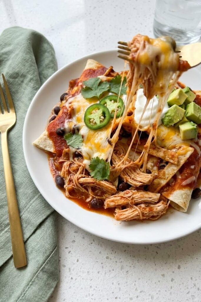 Crockpot Chicken Enchilada Casserole Recipe for Easy Family Dinners