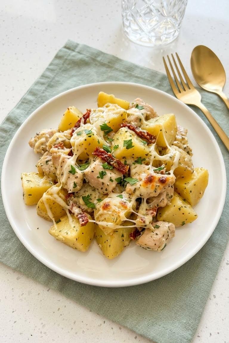 Cozy Crockpot Garlic Parmesan Chicken and Potatoes Recipe for Family