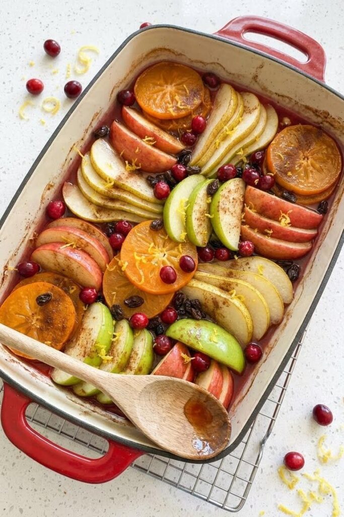 Cozy Christmas Fruit Recipe: Easy Baked Winter Fruit, No Sugar