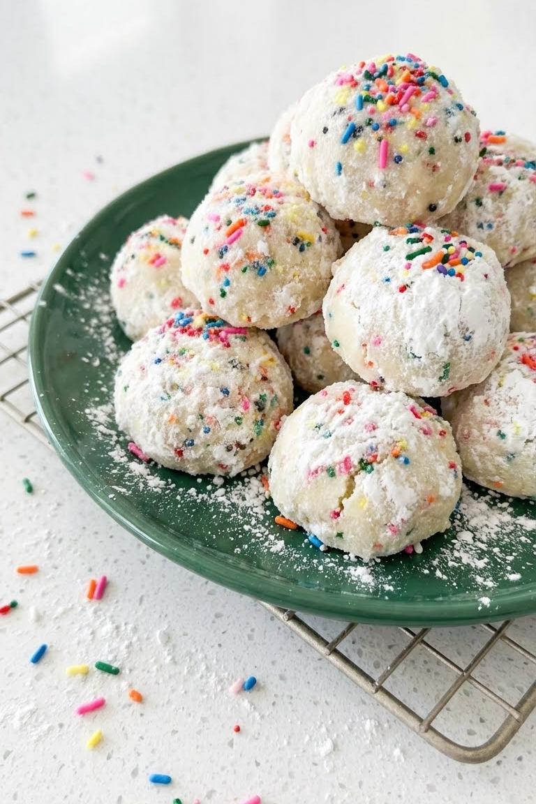 Funfetti Snowball Cookies Recipe for Festive Holiday Baking Fun