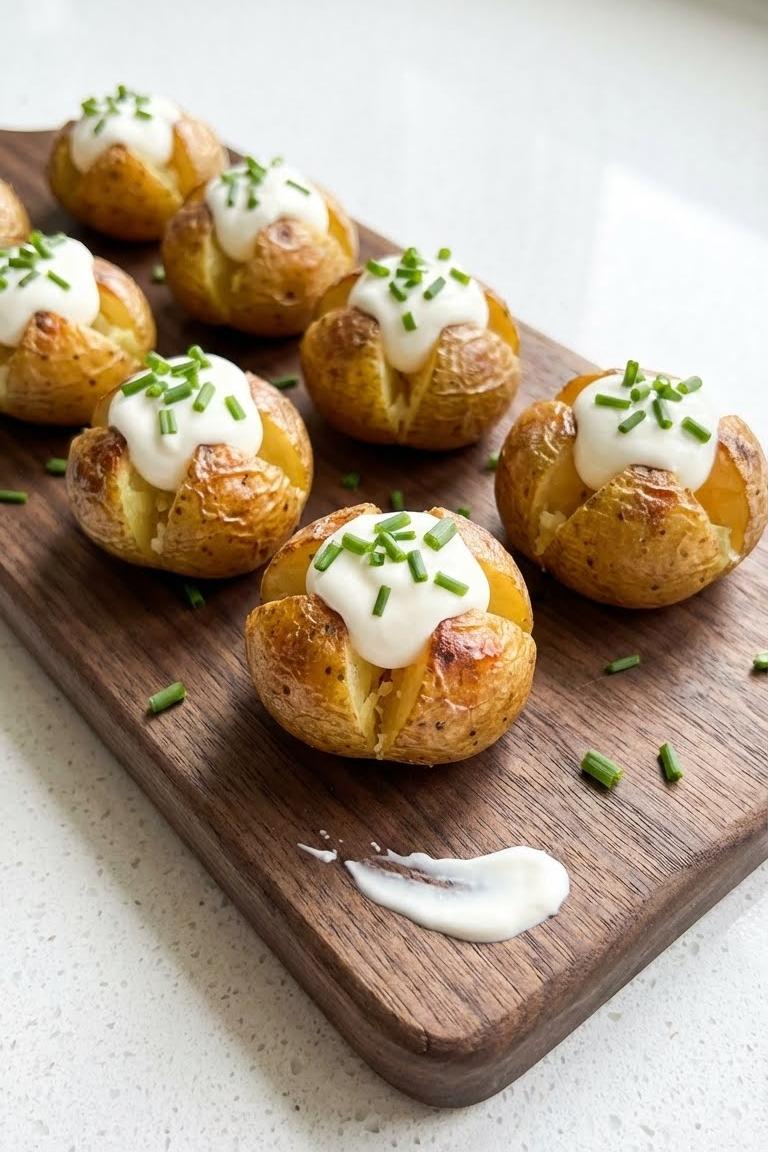 Mini Baked Potatoes Recipe: Cozy Christmas Eve Appetizer Idea