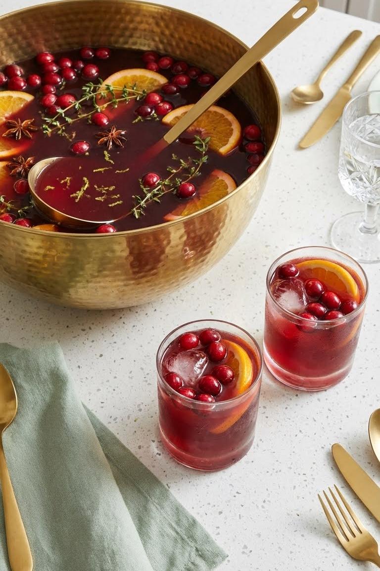 Festive Non Alcoholic Christmas Punch Recipe for Holiday Parties