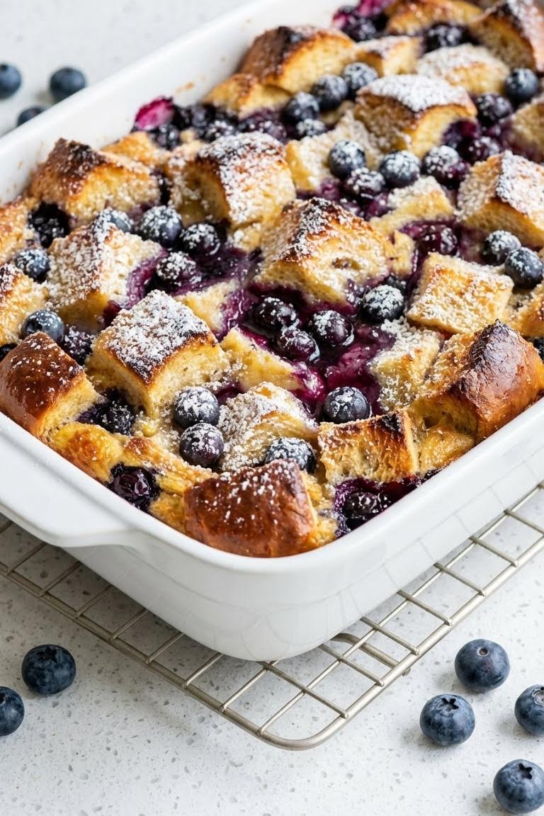 Christmas Morning Breakfast: Overnight Blueberry French Toast Recipe