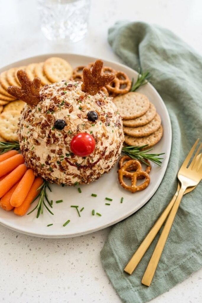 Reindeer Cheese Ball Recipe for Festive Christmas Potluck Ideas