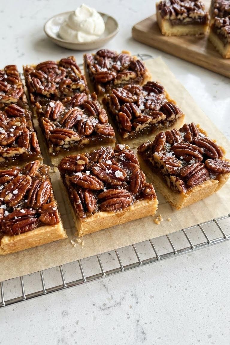 Salted Maple Pecan Pie Bars Recipe for Easy Thanksgiving Desserts