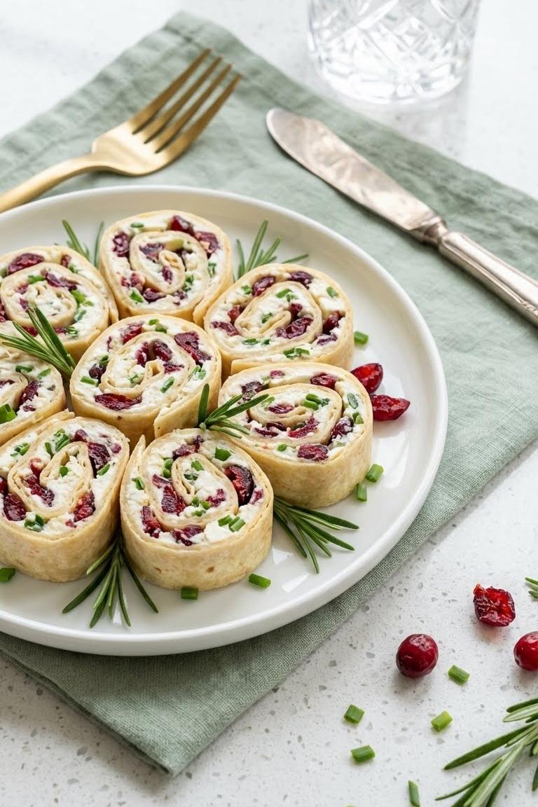 Festive Christmas Side Dishes: Savory Cranberry Roll Ups Recipe