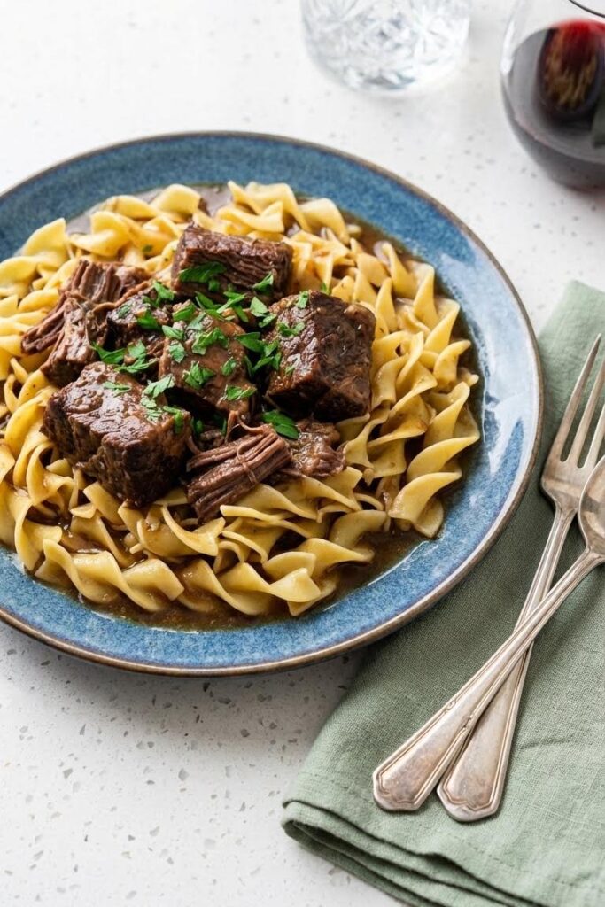Cozy Slow Cooker Beef and Noodles Recipe for Crockpot Meals