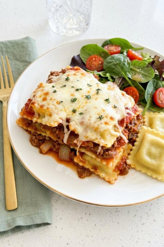 Easy Crockpot Lasagna Recipe with Ravioli for Family Dinners