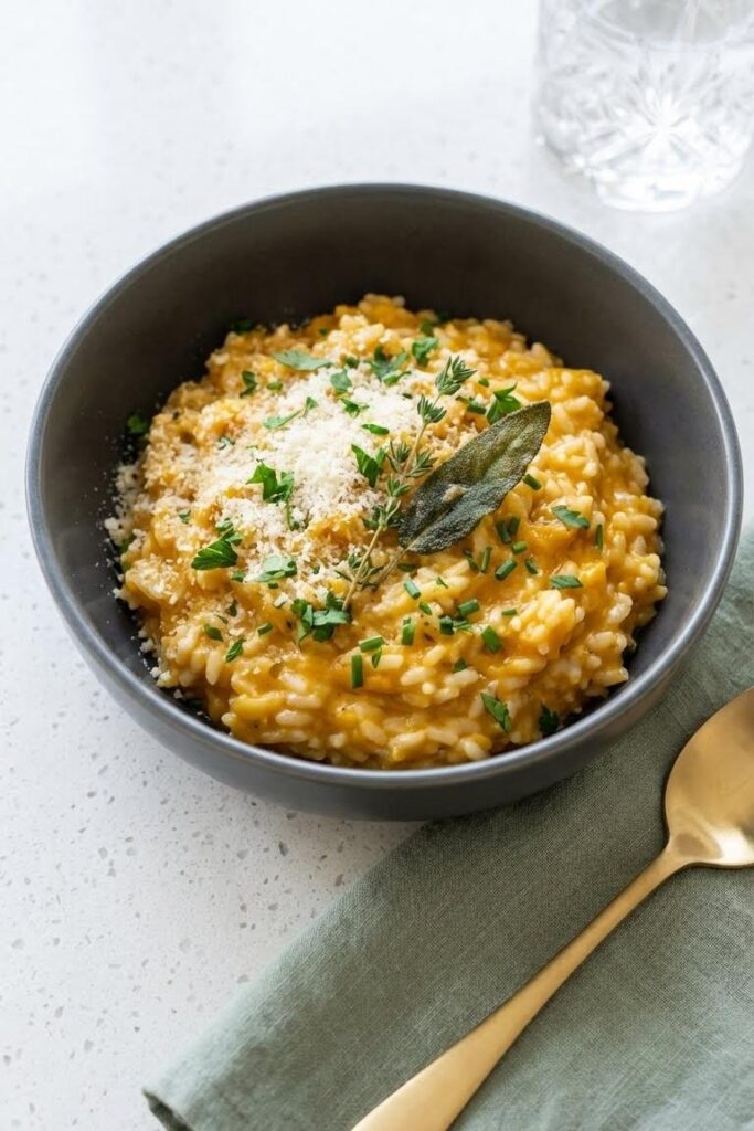 Cozy Slow Cooker Pumpkin Risotto Recipe for Crockpot Thanksgiving