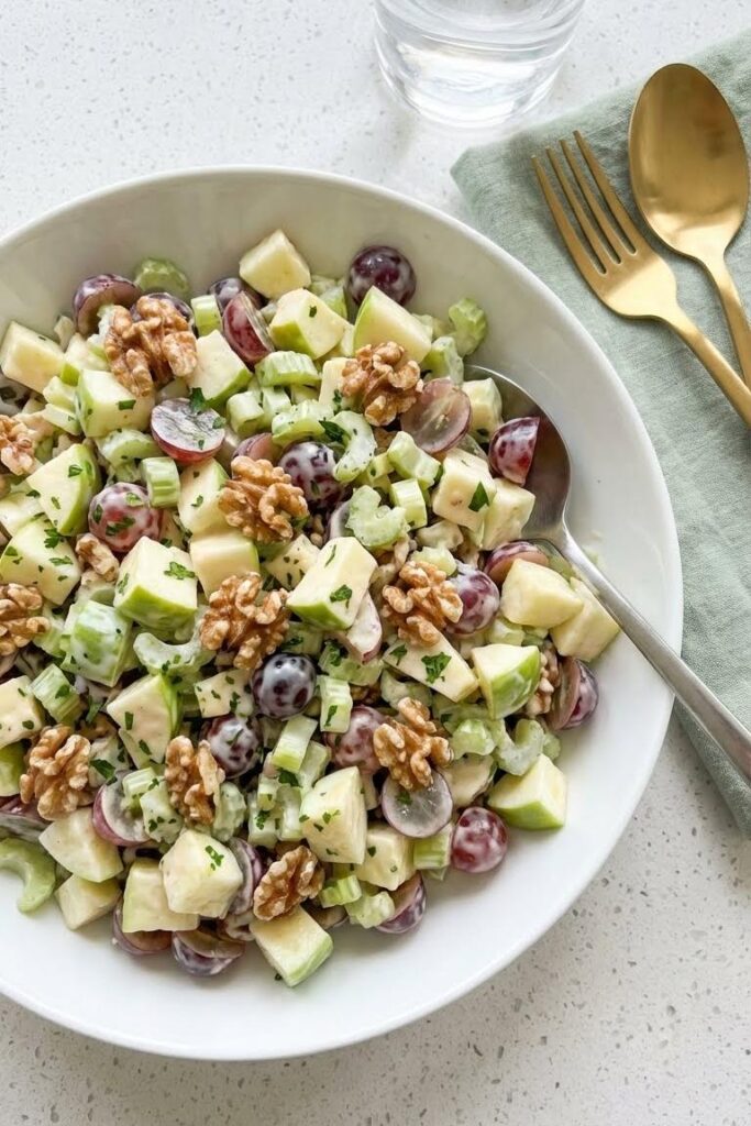 Festive Waldorf Salad Recipe for Easy Christmas Dinner Sides