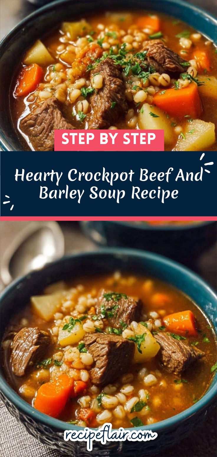 Hearty Crockpot Beef And Barley Soup Recipe